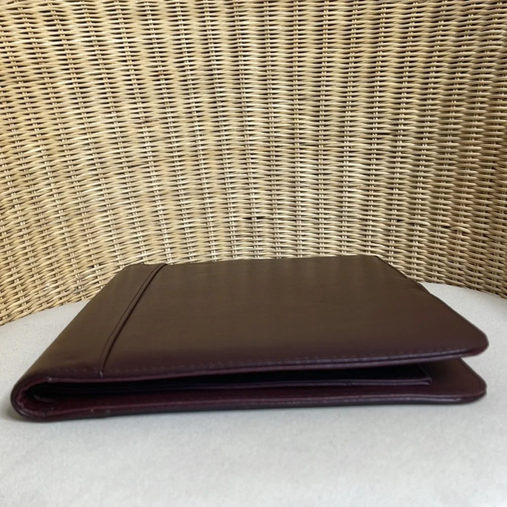 Vintage Burgundy Faux Leather Day Timer / Organizer Billfold